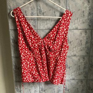 Reformation Vireo Red Sleeveless Top, Medium